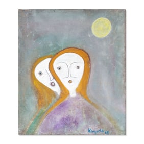 John Kingerlee  "Twins" Oil on Canvas, 1968