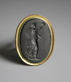 Wedgwood & Bentley Black Basalt Goddess Seal