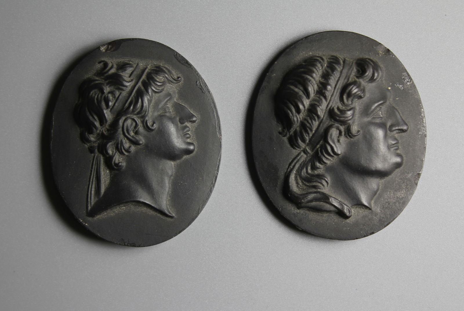 2 Black Basalt Portrait Medallions (1 of 10)