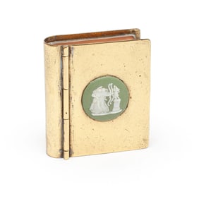 Wedgwood Cameo & Brass "Book" Box