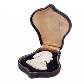 Antique Marble Portrait Plaque of Shakespeare