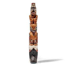 Rick Williams NW Coast Polychrome Cedar Totem Pole