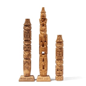 3 Rick Williams NW Coast Wood Totem Poles