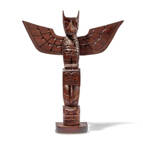 Larry Jacobson NW Coast Thunderbird Totem Pole