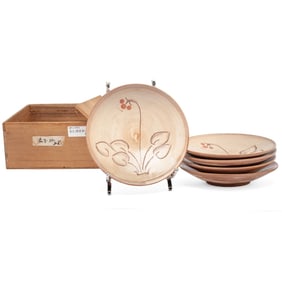 Set of Five Dishes by Fuji Tatsukichi