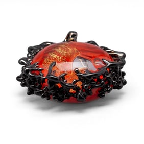 Michael & Misato  Mortara Lava Glass Paperweight