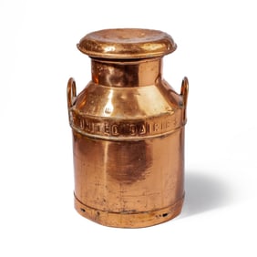 Vintage Copper Milk Churn United Dairies