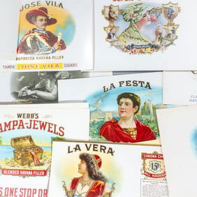 Collection 100+ Antique / Vintage Cigar Box Labels