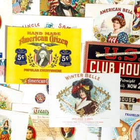 Collection 40+ Antique / Vintage Cigar Box Labels