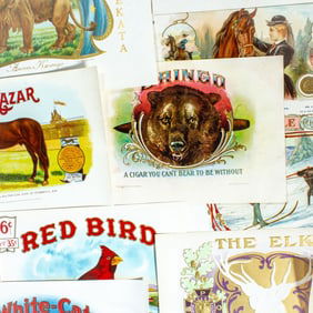 Collection 40+ Antique / Vintage Cigar Box Labels
