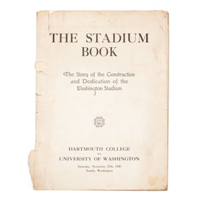 1920 UW vs Dartmouth Football Program / Stadium