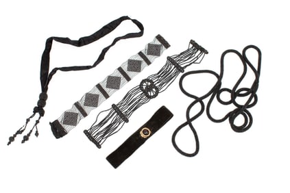 Collection of Victorian Mourning Jewelry Necklaces