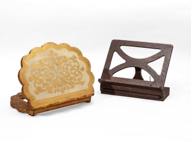 Italian Giltwood & Oak Book Stands