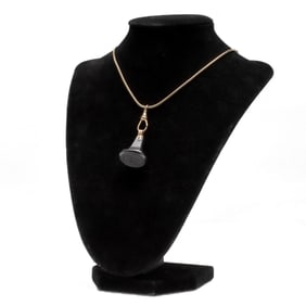 Wegdwood Black Basalt Seal Intaglio Necklace