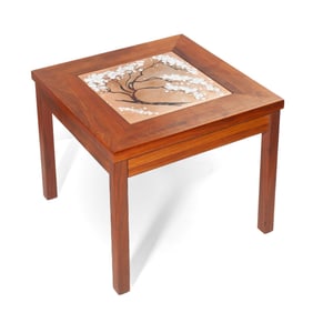 John Keal Brown Saltman Copper & Walnut Table