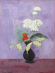 Pierre Ramel Still Life with Chrysanthemums Oil