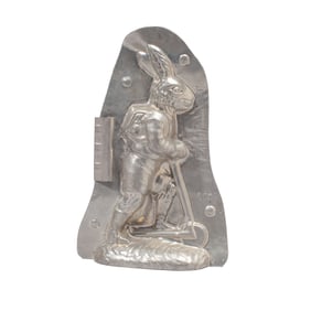 Vintage Easter Bunny on Scooter Chocolate Mold