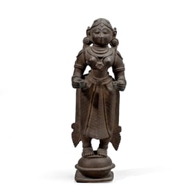Antique Indian Bronze Hindu Goddess Statue