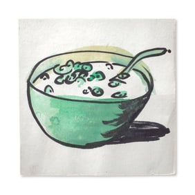 Bill Brown (WA) "Green Cereal" Watercolor on Board