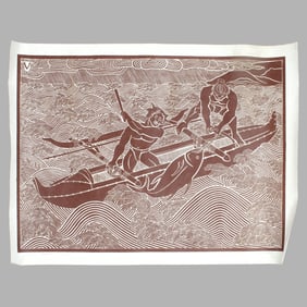 Dietrich Varez "'Ahi" Wood Block Print 1991