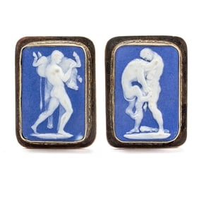 Wedgwood & Sterling Silver "Hercules" Cufflinks