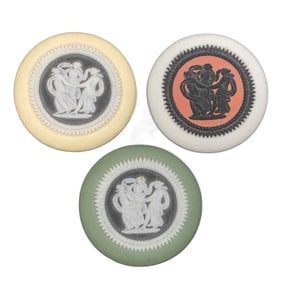 3 Wedgwood Tricolor Jasper "Three Graces" Cameos