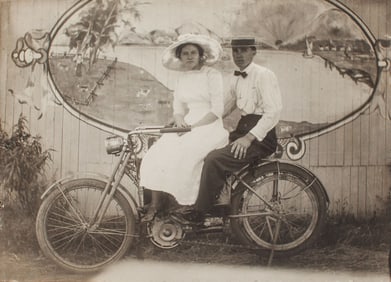 1911 Wagner Motorcycle Large Mounted Photograph