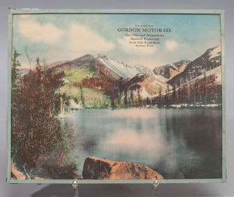 Antique Spokane WA Motor Co. Greeting Card Framed