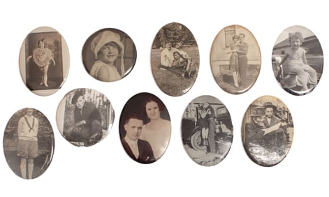 Group of 10 Vintage Photography Celluloid Mirrors