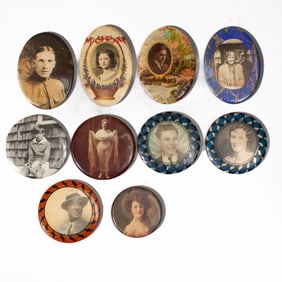 Group of 10 Vintage Photography Celluloid Mirrors
