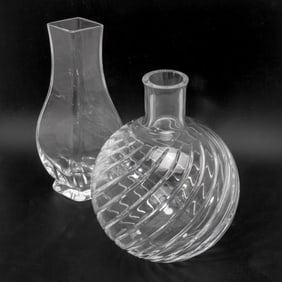 Baccarat France Crystal Vases / Lilas & Cyclades