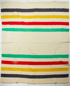 Vintage Hudson's Bay 4 Point Wool Blanket