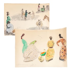 Shimshon Holzman (1907-1986) Watercolor Paintings