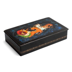 Russian Lacquer "Ded Moroz" Box by Kamanina