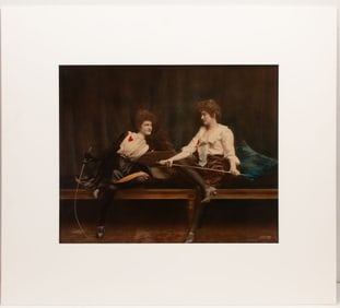 1901 Gibson Girl Fencers Photograph / James Arthur