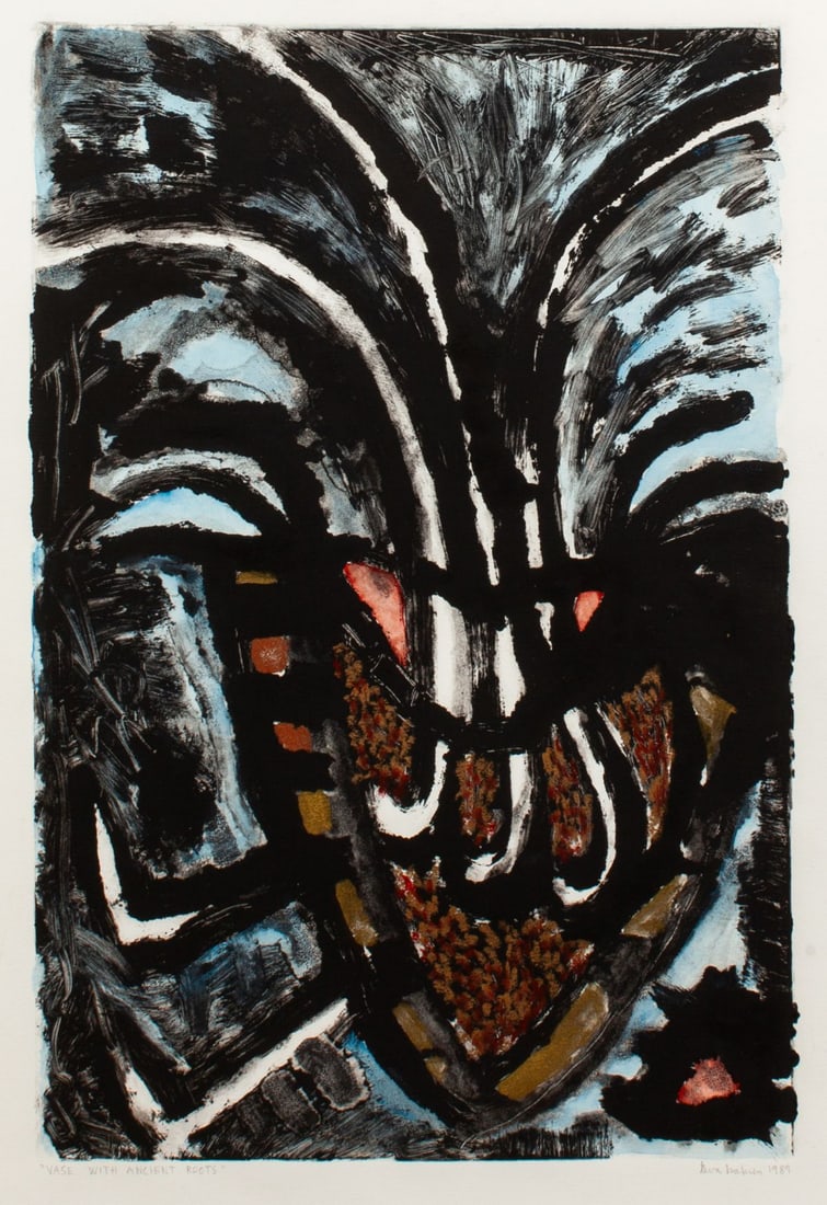 Eva Isaksen (WA) Vase With Ancient Roots Monotype (1 of 4)