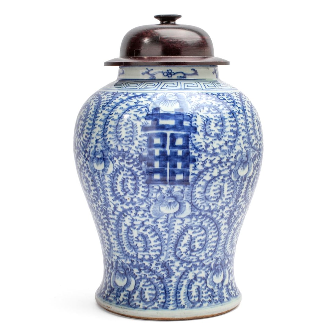 Large Chinese Porcelain Blue & White Temple Jar (1 of 7)