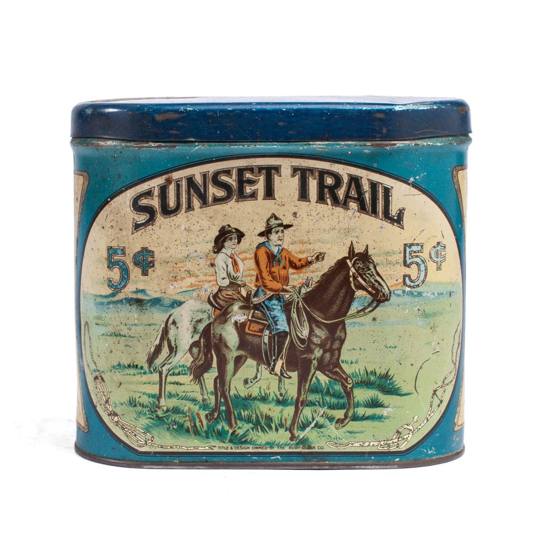 Sunset Trail Cigar Advertising Tin Litho Box (1 of 5)