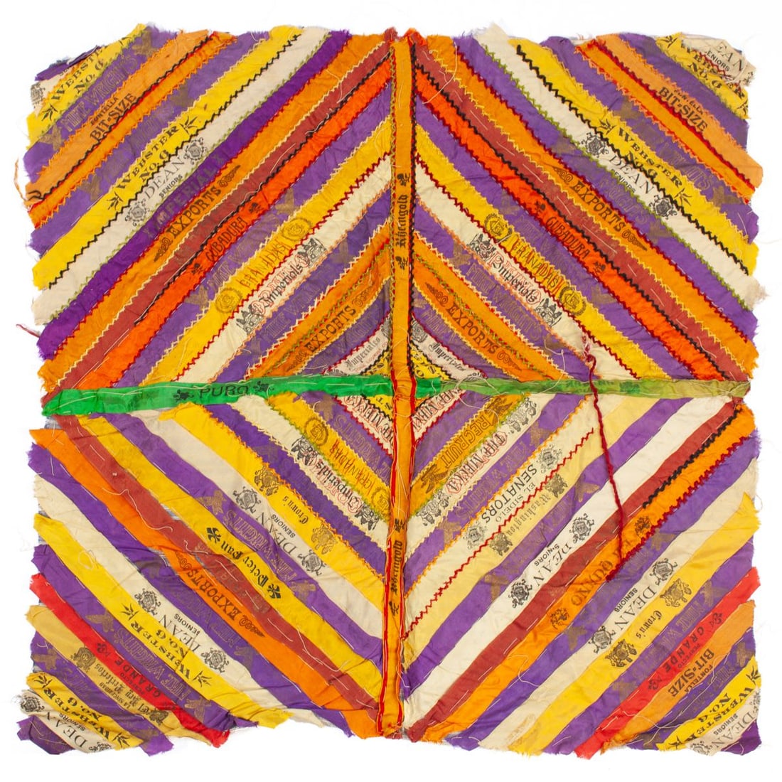 Vintage Homemade Cigar Band Silk Scarf (1 of 3)