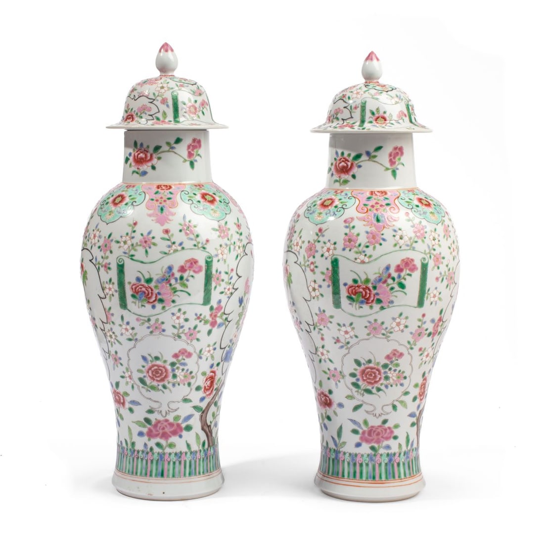 PAIR OF FRENCH PORCELAIN CHINOISERIE VASES (1 of 9)