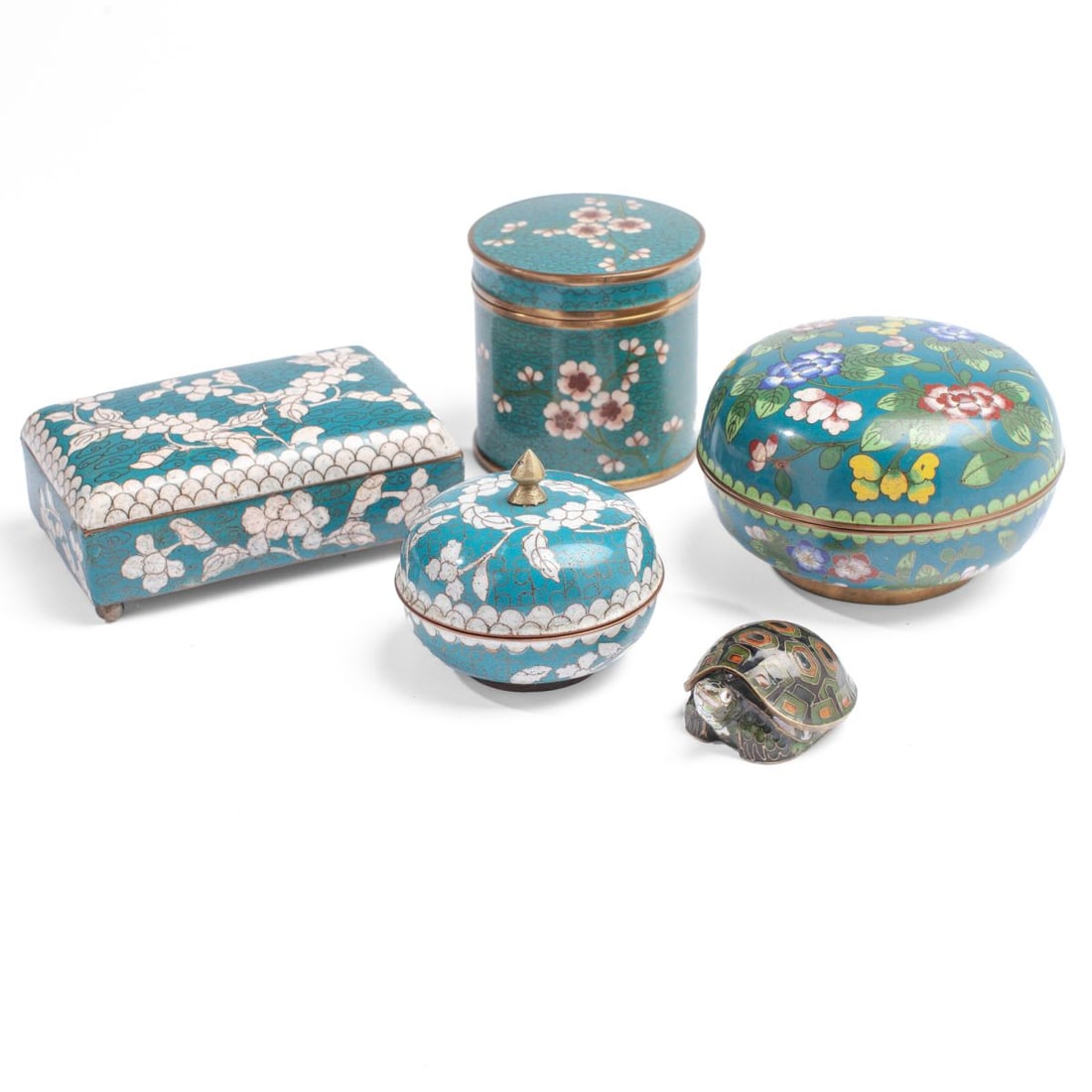 Group of 5 Chinese Cloisonne Boxes (1 of 7)
