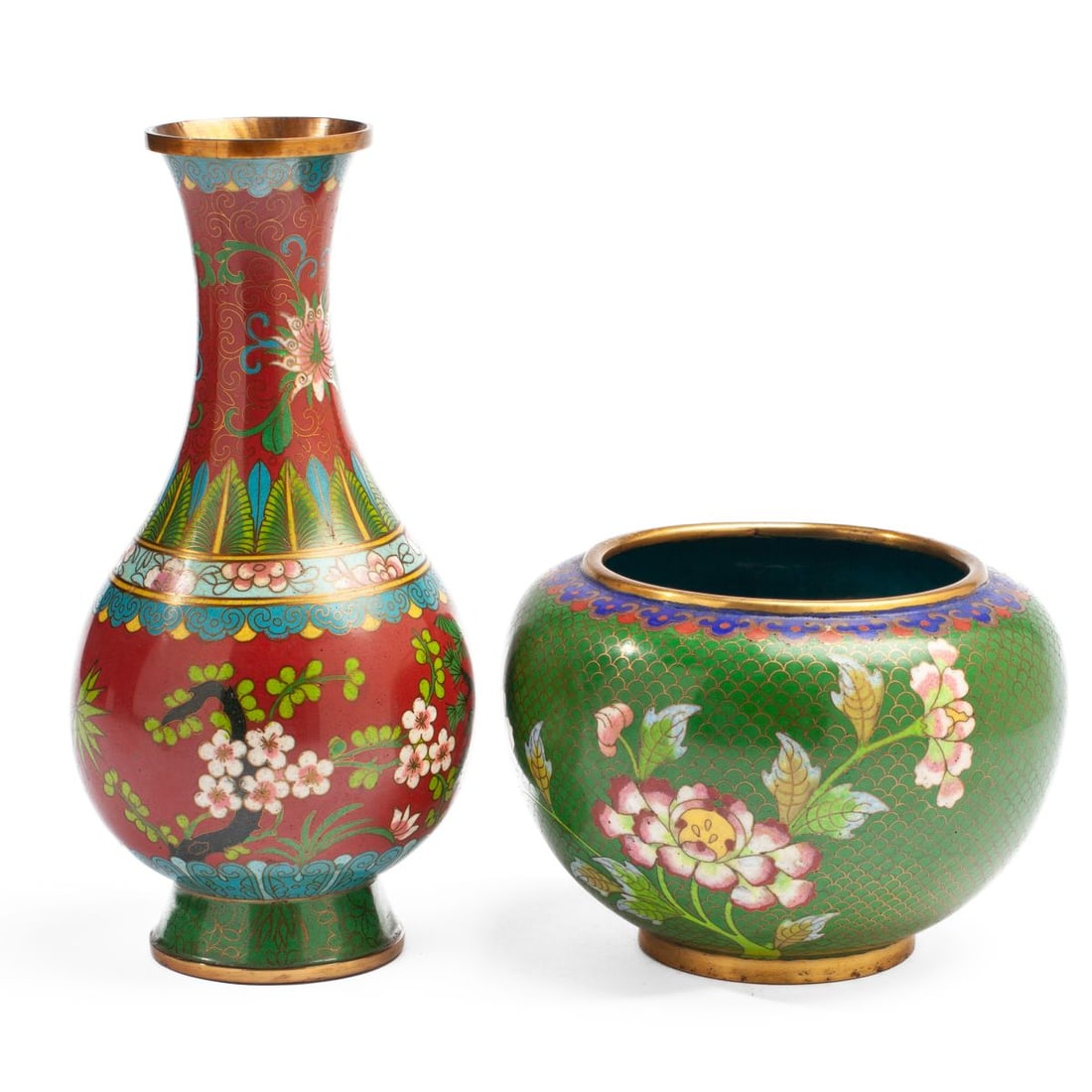 Vintage Chinese Cloisonne Vase & Jar (1 of 6)