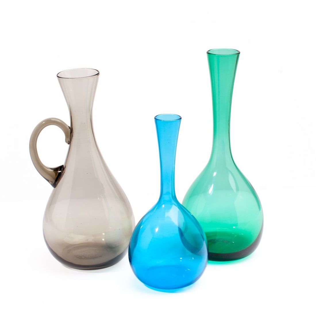 Mid Century Scandinavian Glass Vases & Pitcher (1 of 4)