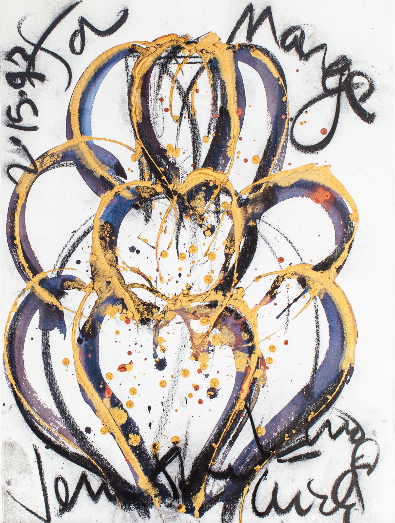 Dale Chihuly "Venetian" Mixed Media Painting, 1993 (1 of 2)