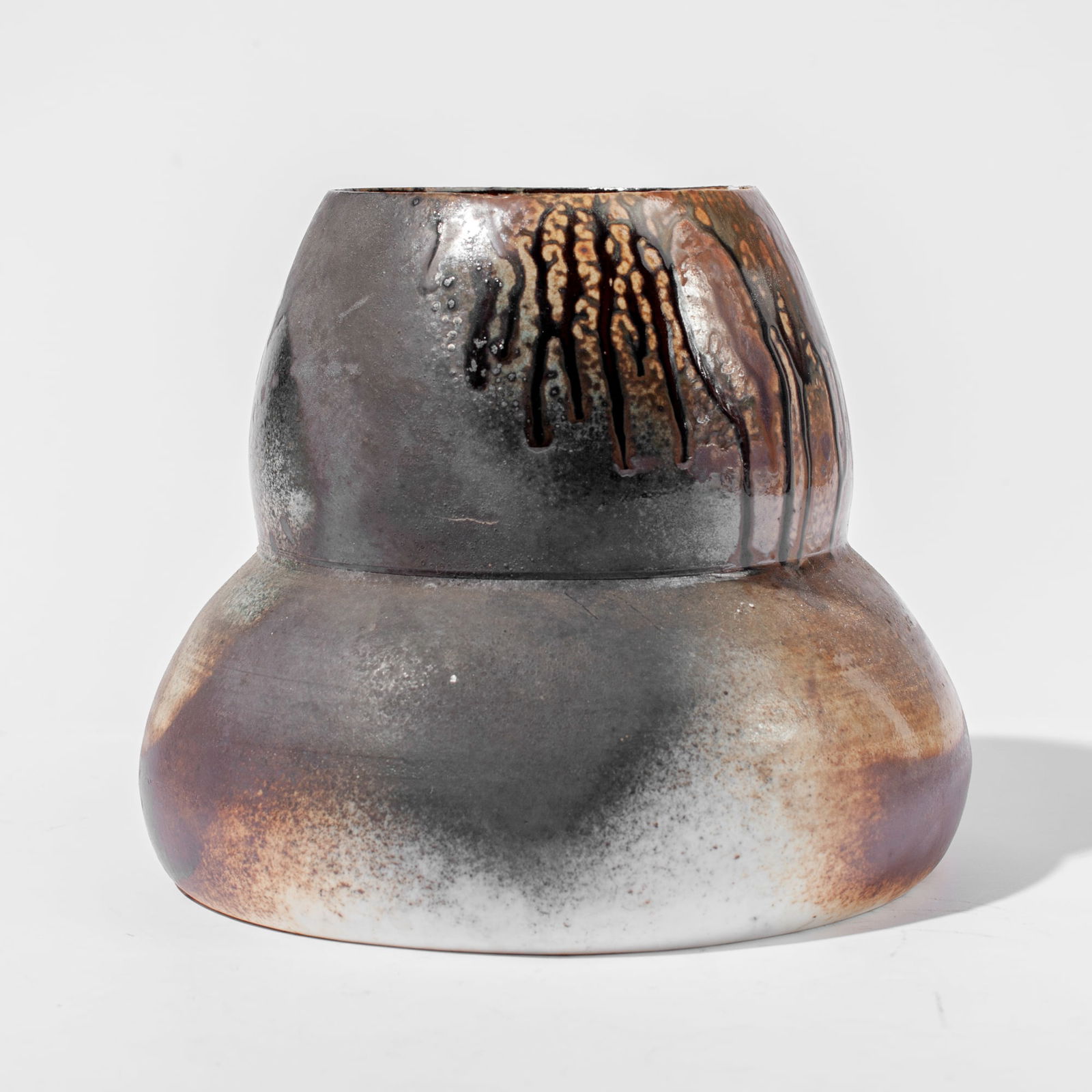 Margorie Levy (WA) Soda Fired Porcelain Vase, 1975: Margorie Levy (1943-2025 Washington)Soda Fired Porcelain Vase, 1975. Measures 8x9". Small chip to rim; otherwise good condition.