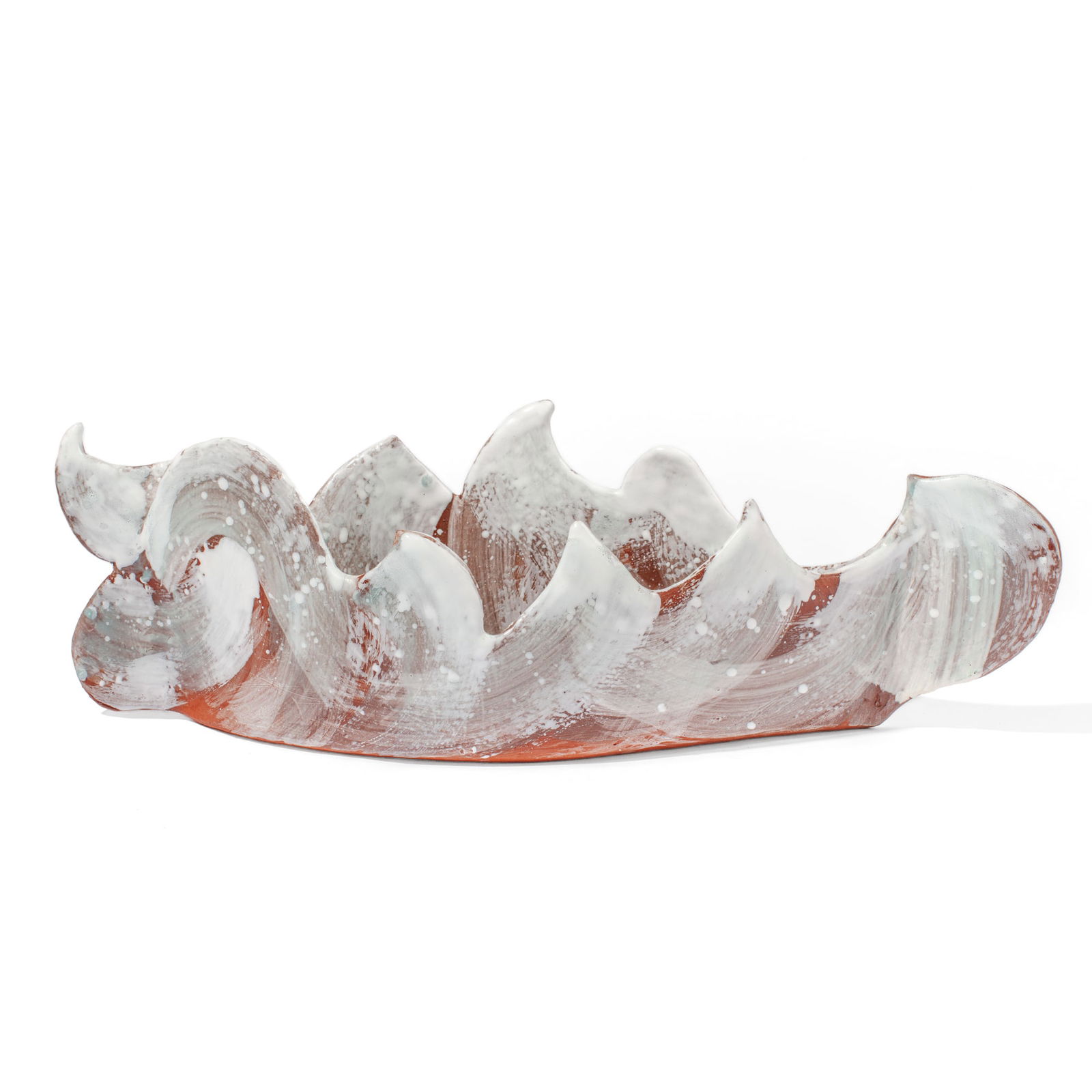 Marge Levy (WA) Whitecap Wave Boat Bowl: Marge Levy (1943-2025 Washington) Whitecap Wave Boat Terracotta Bowl or Planter. Unsigned. Measures 7x22x7". Excellent condition.