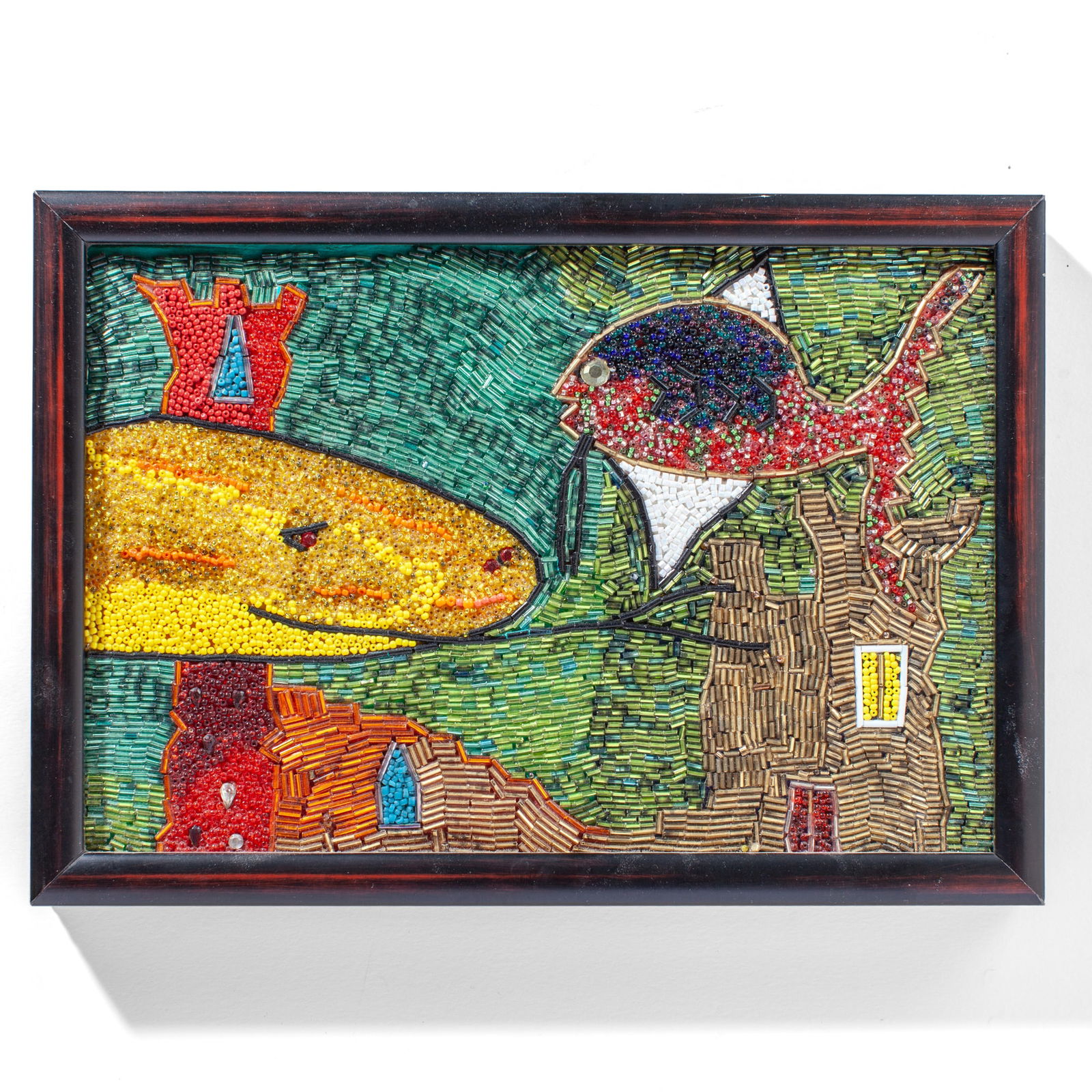 Jimmy Frank "King Snake" Beaded Mosaic Artwork (1 of 4)