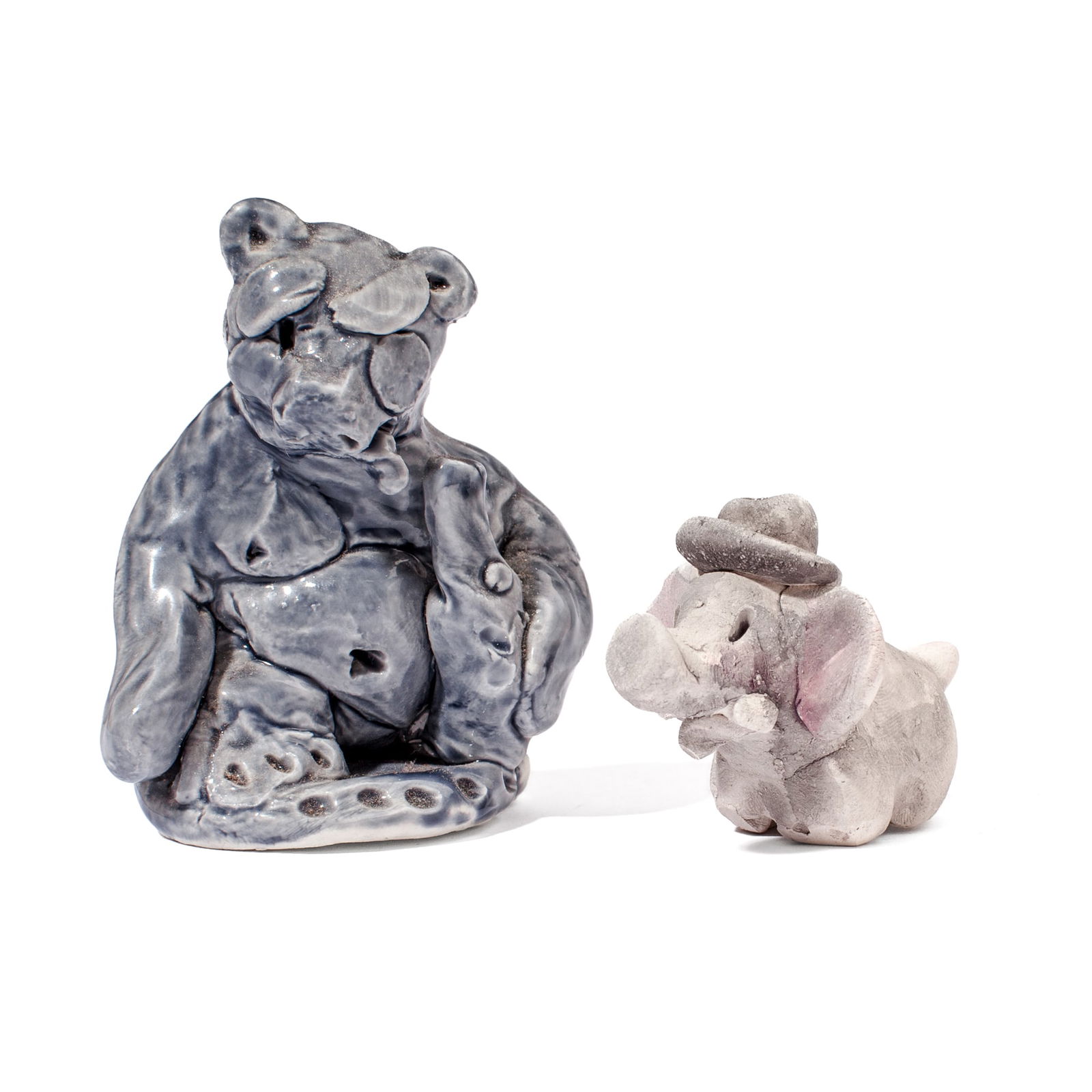 Jeffry Mitchell 2 Small Ceramic Animal Figurines (1 of 4)