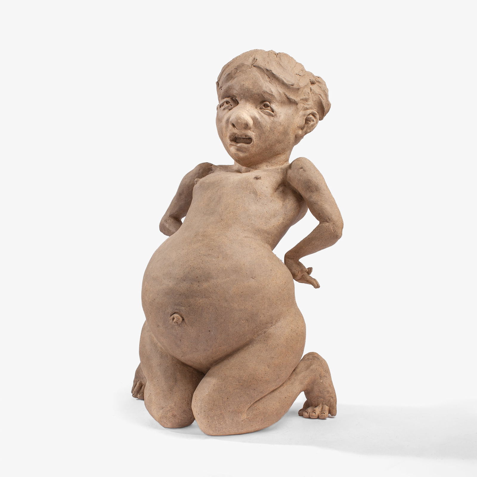 Anne Drew Potter "Captain's Congress" Sculpture: Anne Drew Potter (Canada) Figure from "The Captain's Congress" Stoneware Sculpture, 2011. Signed on underside of foot. One figure from an installation exhibited at Society for Contemporary Craft, Pitt