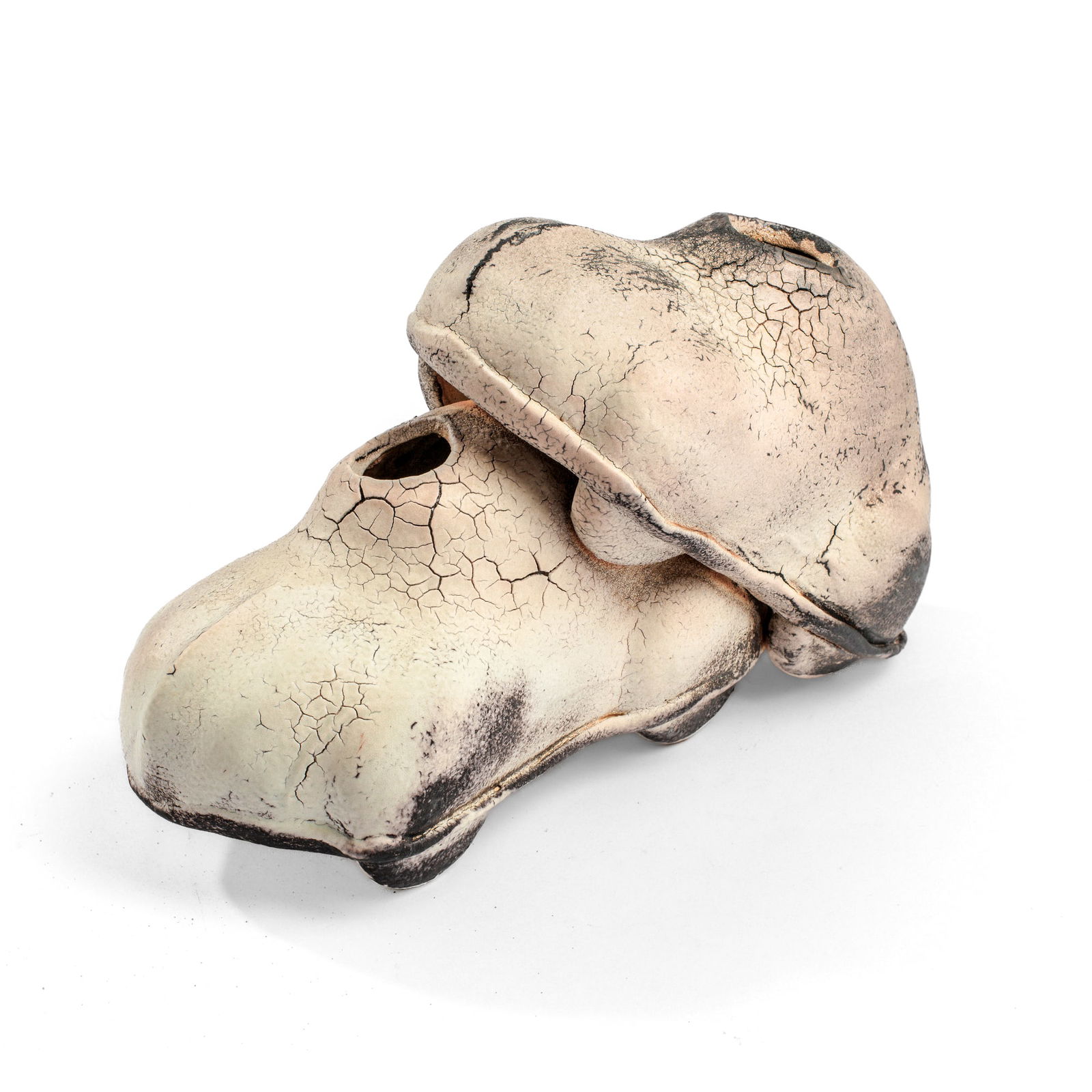 Wally Bivins "White Coup Pileup" Stoneware (1 of 3)